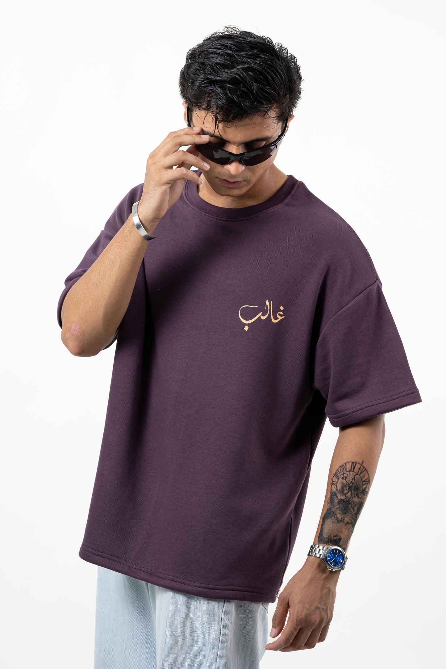 DARK PURPLE OVERSIZED T-SHIRT