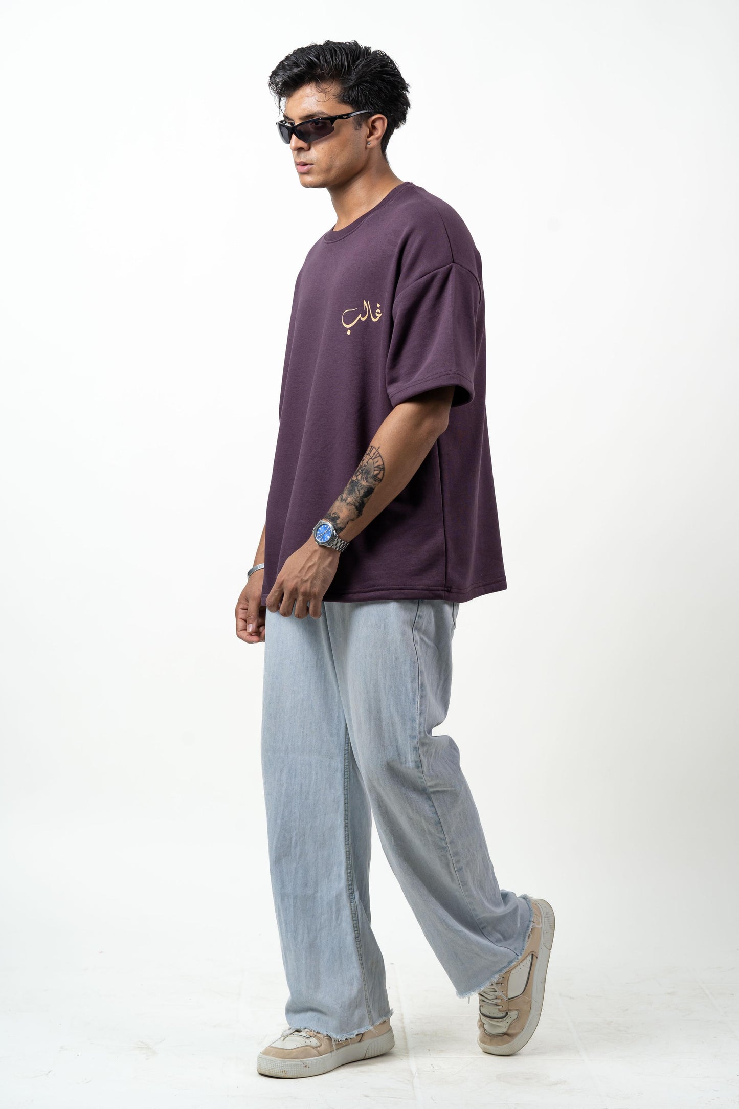 DARK PURPLE OVERSIZED T-SHIRT