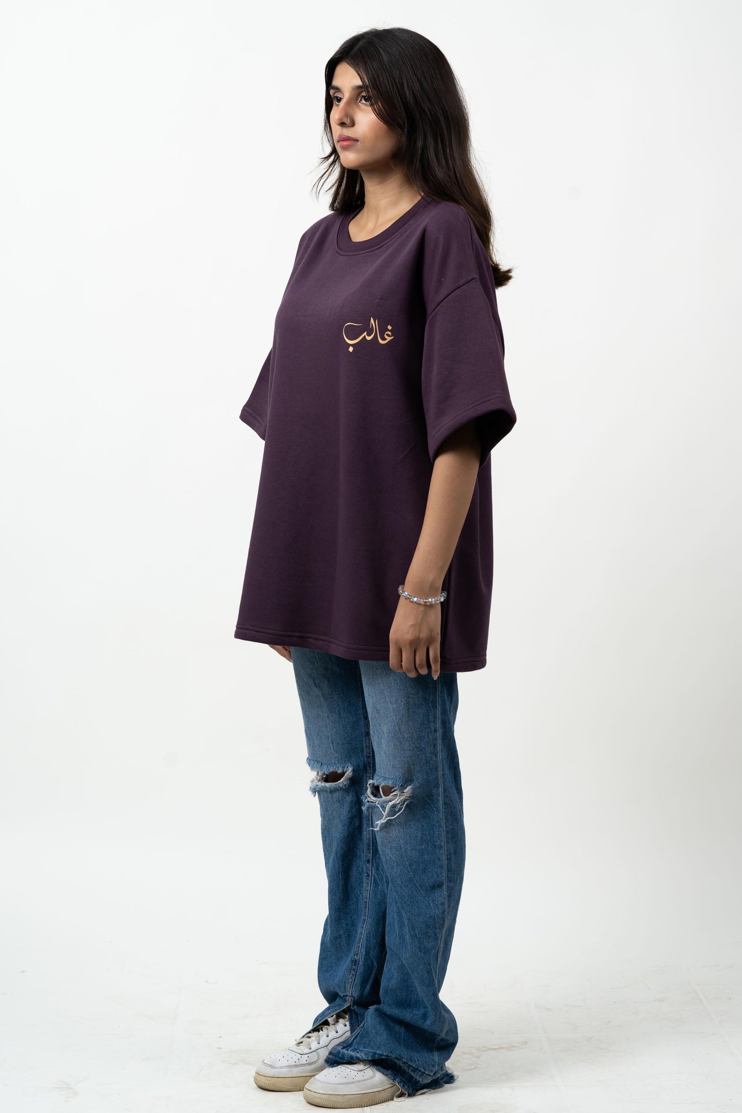 DARK PURPLE OVERSIZED T-SHIRT