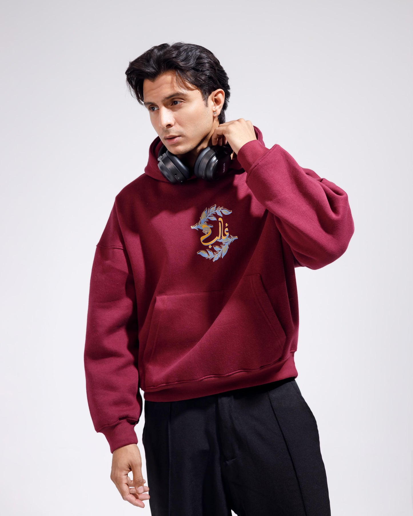 MAROON OVERSIZED HOODIE