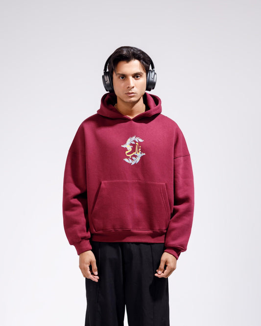 MAROON OVERSIZED HOODIE